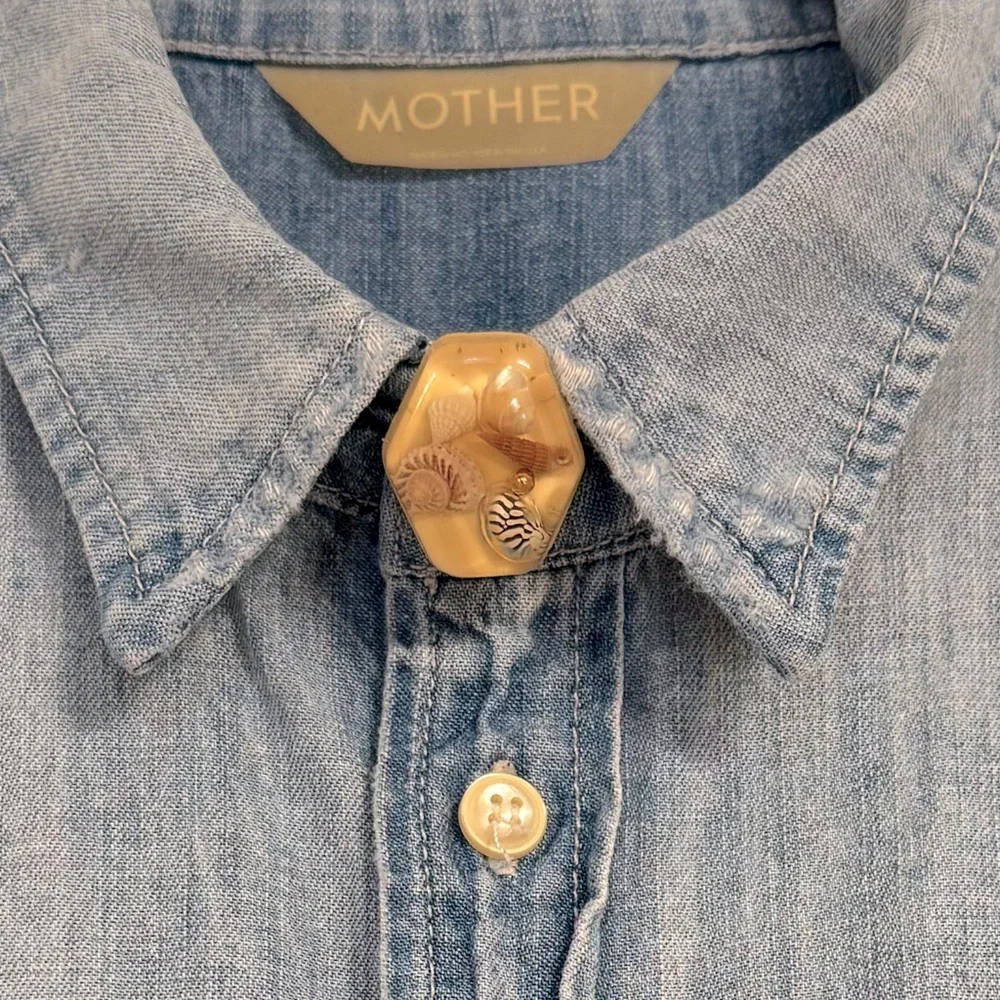 VINTAGE Resin Shell Button Cover - Picture 3 of 14